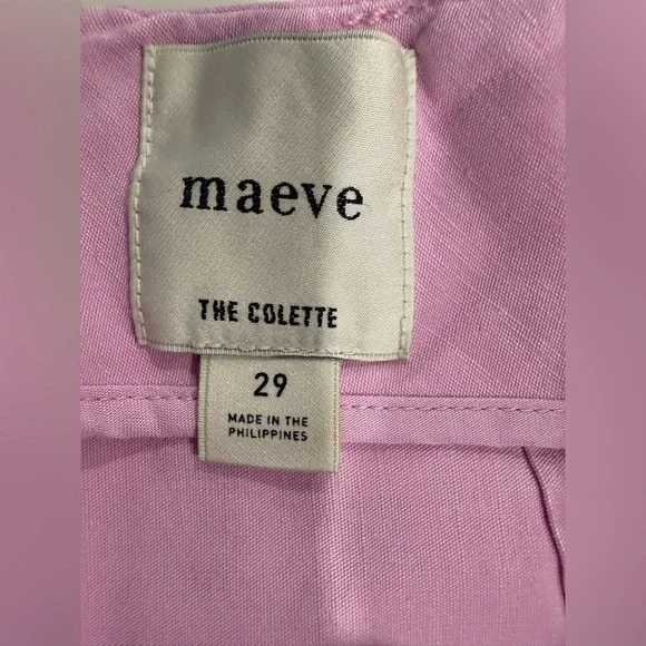 Anthropologie Maeve The Colette Magic Fabric Ruffle-Hem Crop Pants-Lilac Pink-29 - Picture 8 of 12